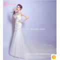 Fábrica de Guangzhou por encargo de encaje sexy apliques sirena patrones de vestido de boda